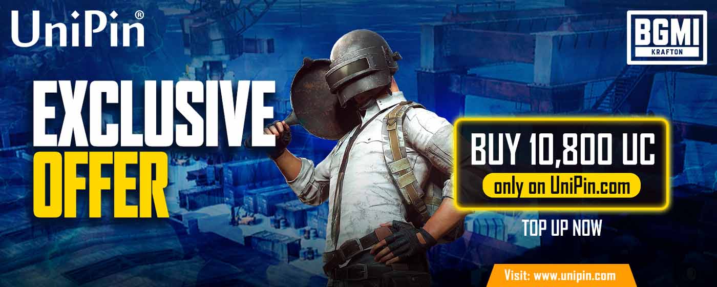 Exclusive 10,800 UC pack for BGMI players in India!